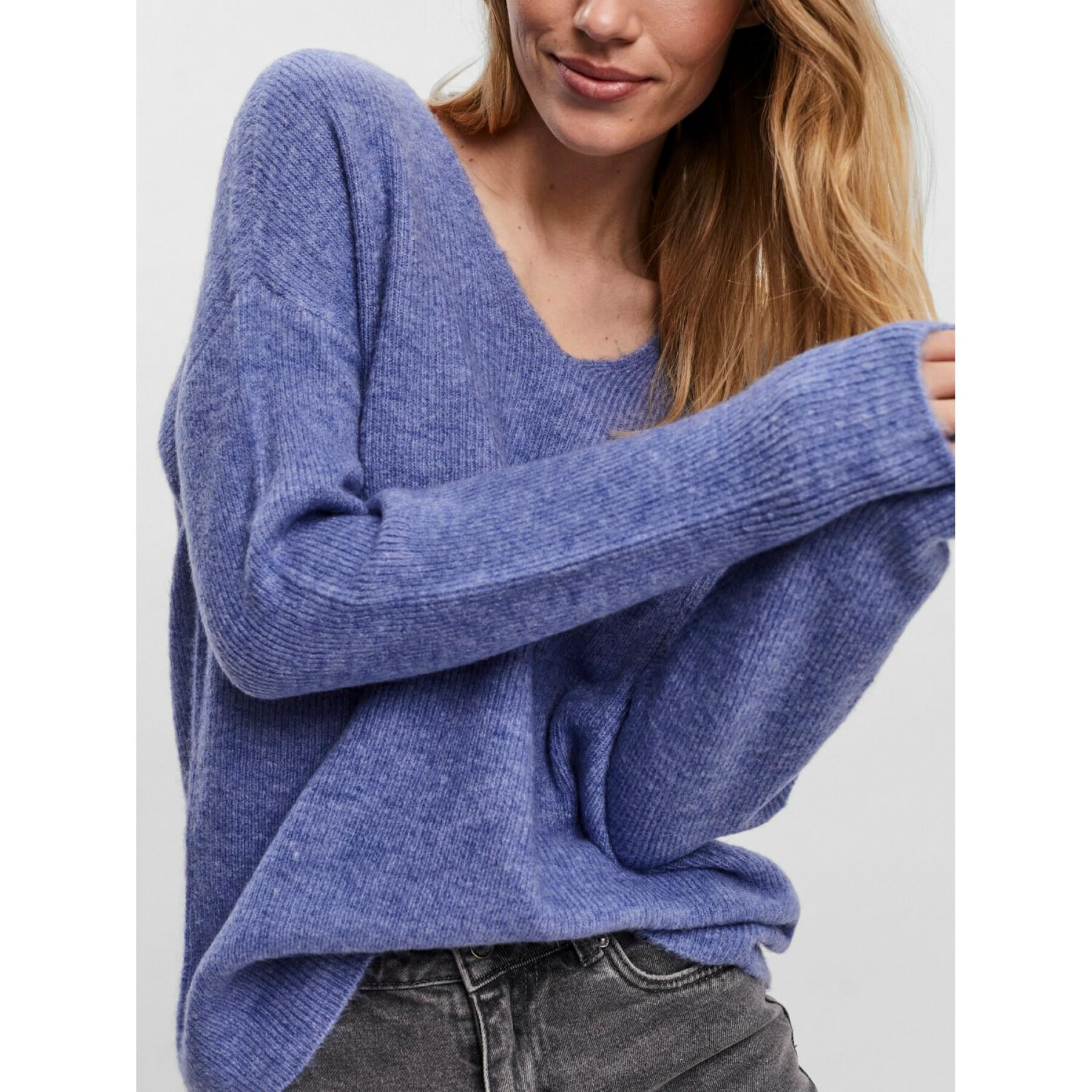 Pullover mit V-Ausschnitt für Frauen Vero Moda vmcrewlefile