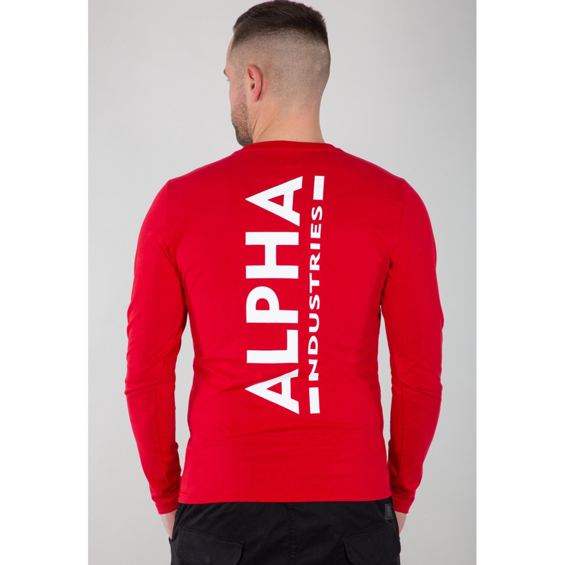Langarm-T-Shirt Alpha Industries Back Print Heavy