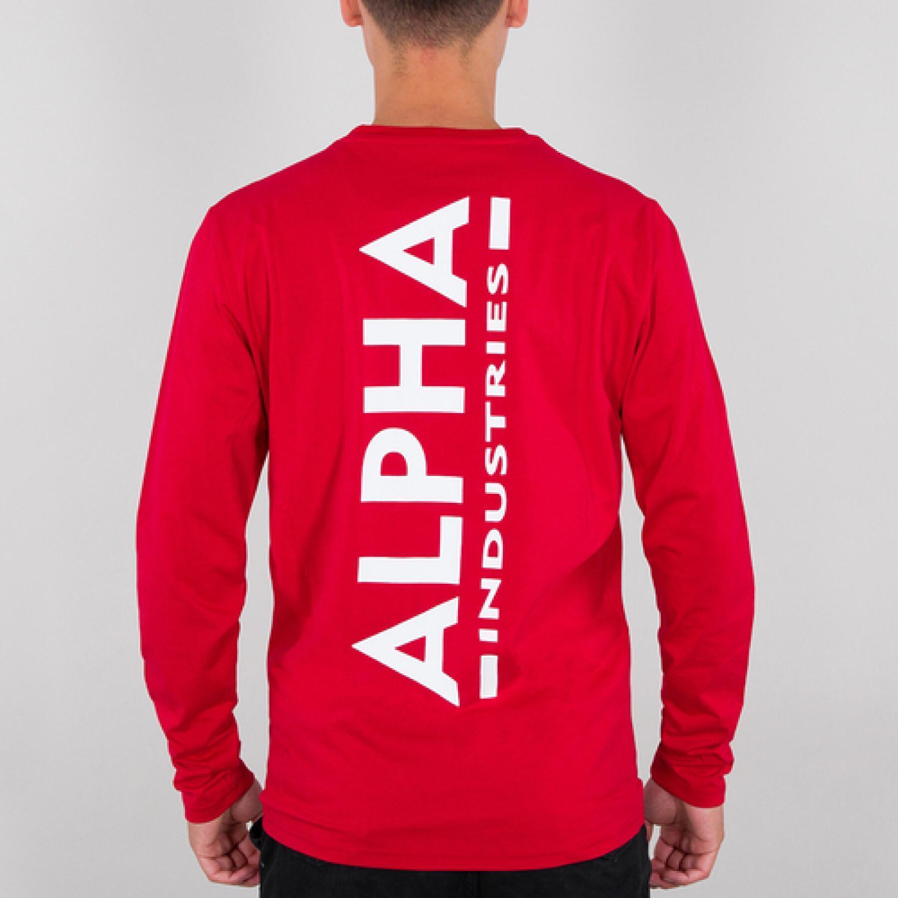 Langarm-T-Shirt Alpha Industries Back Print Heavy