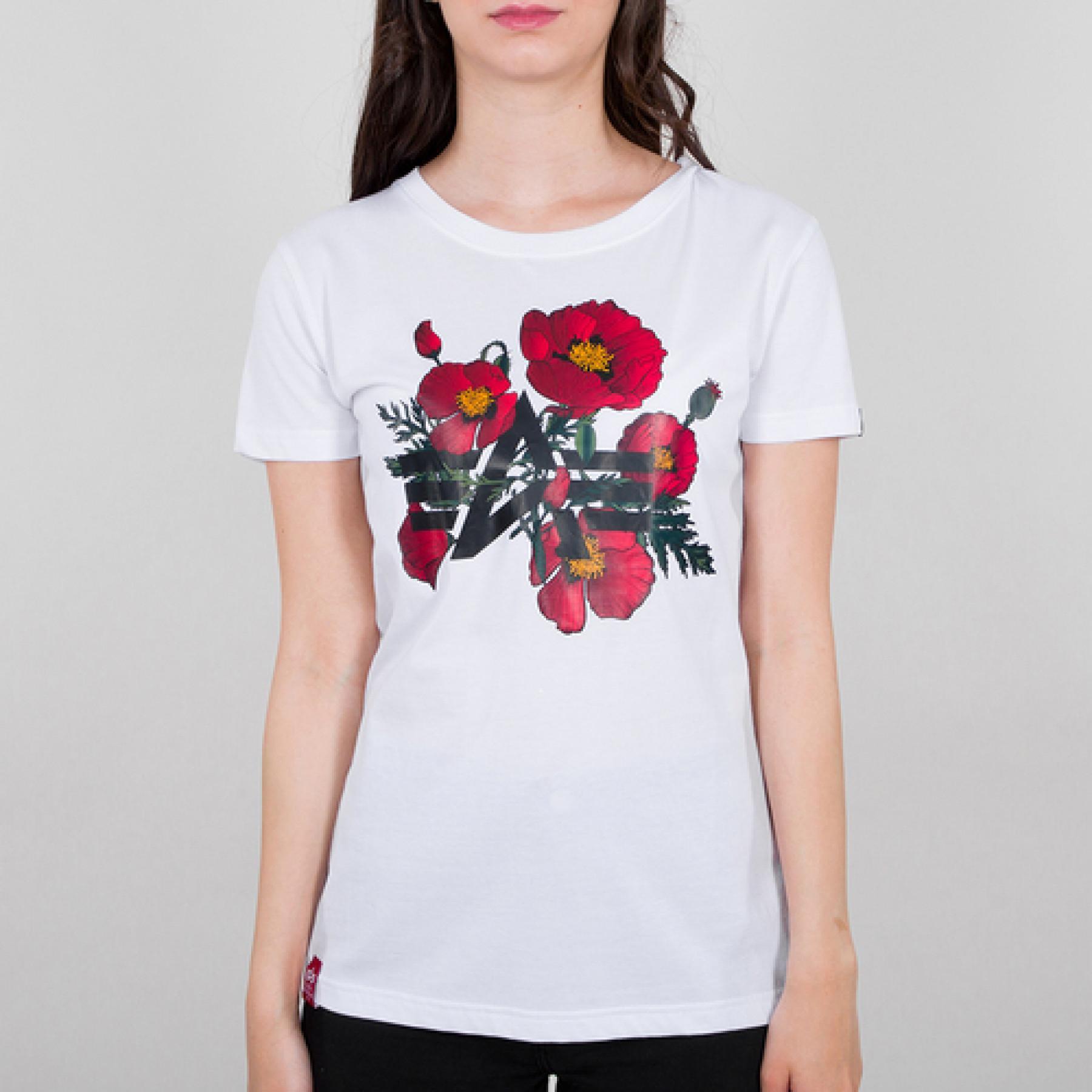 Frauen-T-Shirt Alpha Industries Flower Logo