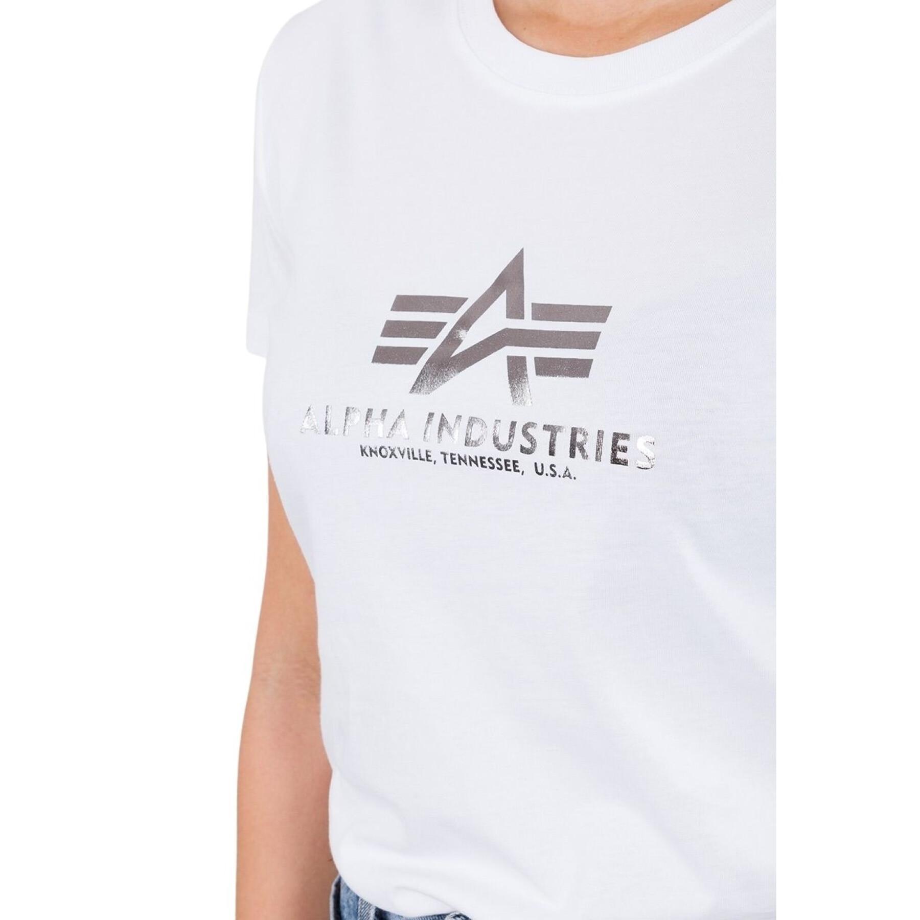Frauen-T-Shirt Alpha Industries New Basic Foil Print