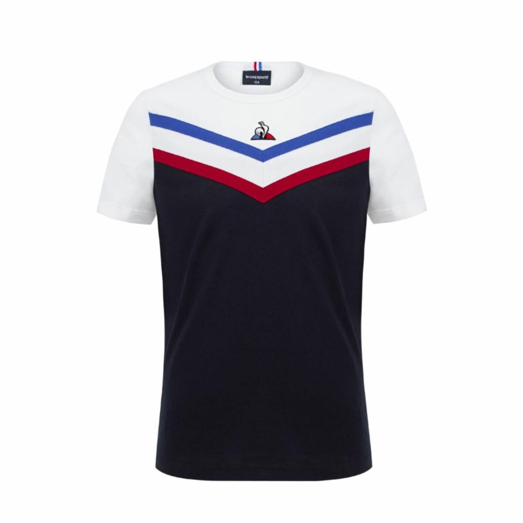 Kinder-T-Shirt Le Coq Sportif tricolore n°1