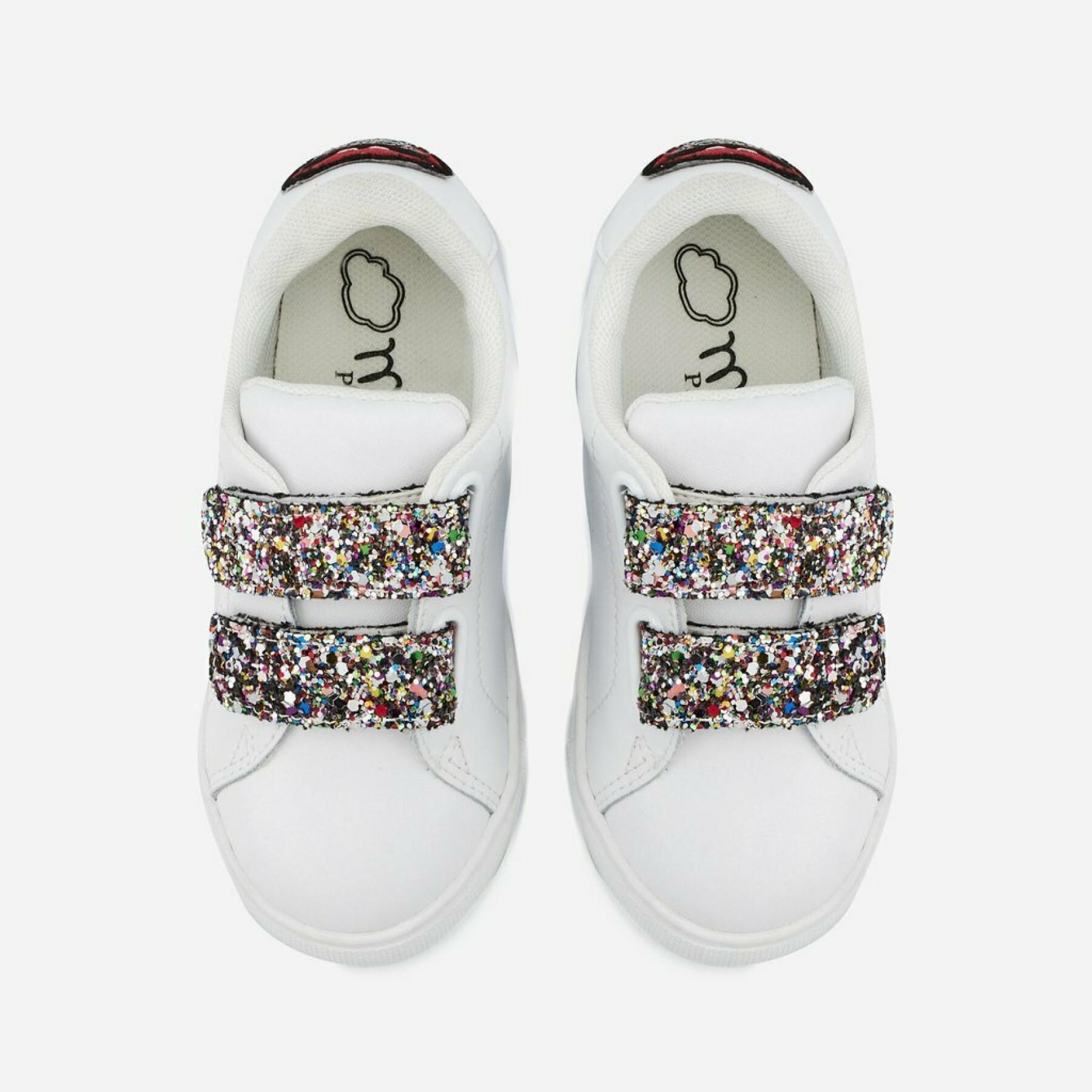 Sneakers für Mädchen Bons Baisers de Paname Mini Edith-Glitter Tongue