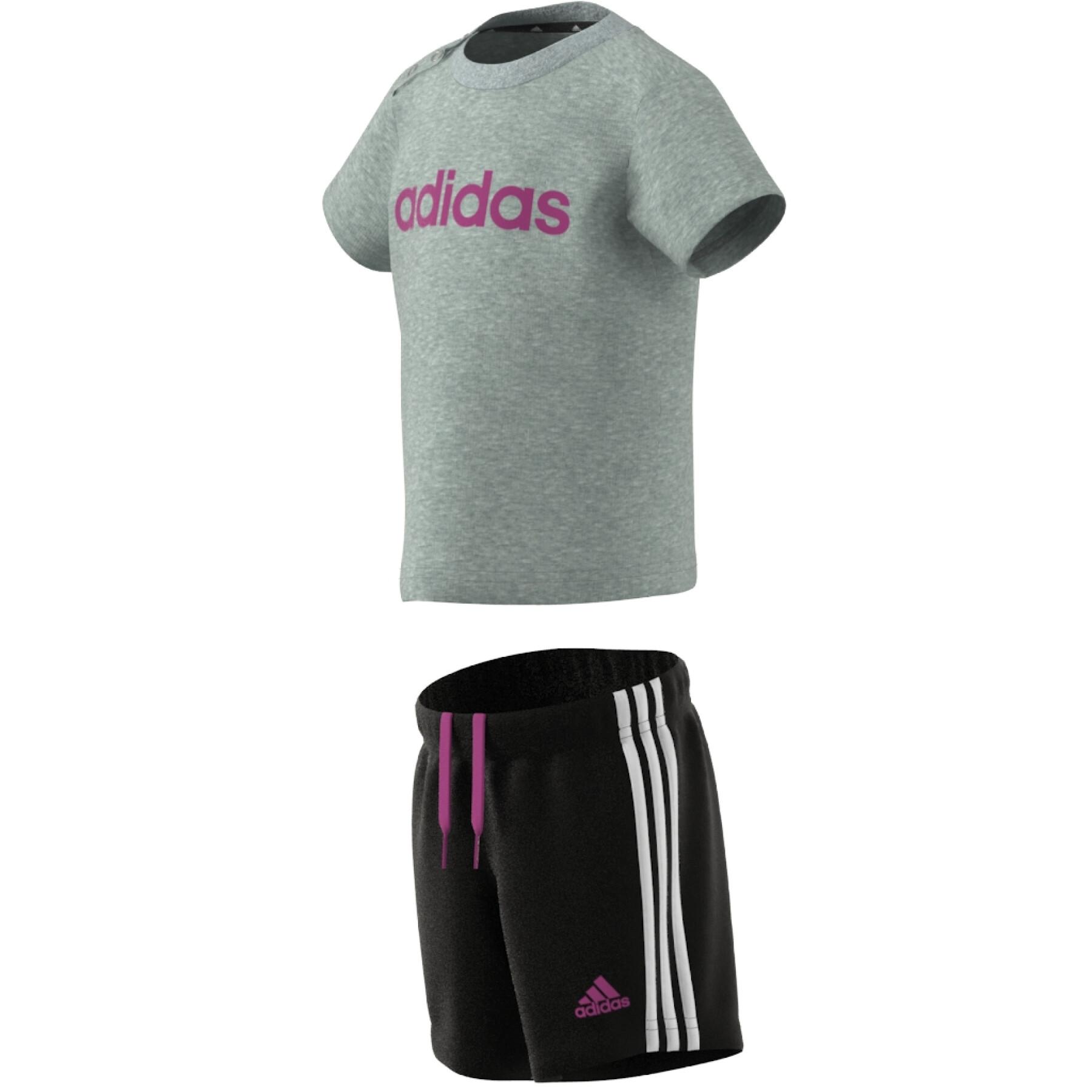 Set T-Shirt mit Shorts aus Bio-Baumwolle, Baby adidas Essentials Lineage
