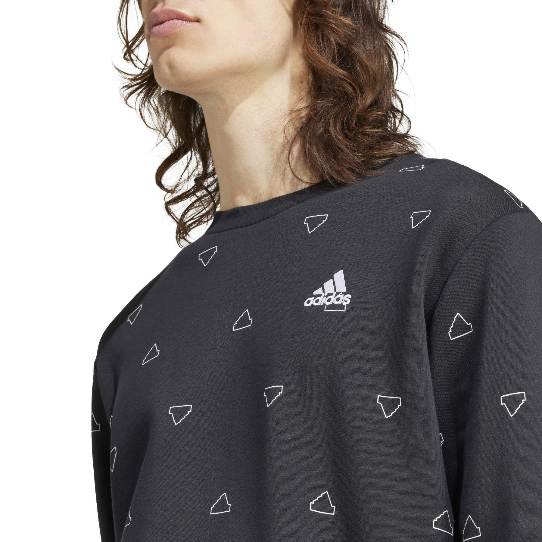 Sweatshirt mit Rundhalsausschnitt adidas Seasonal Essentials Monogram Graphic