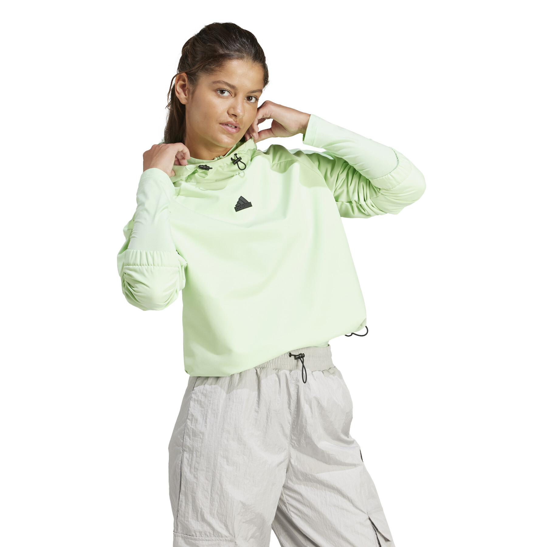 Kapuzen-Sweatshirt mit elastischem Kordelzug, Damen adidas City Escape