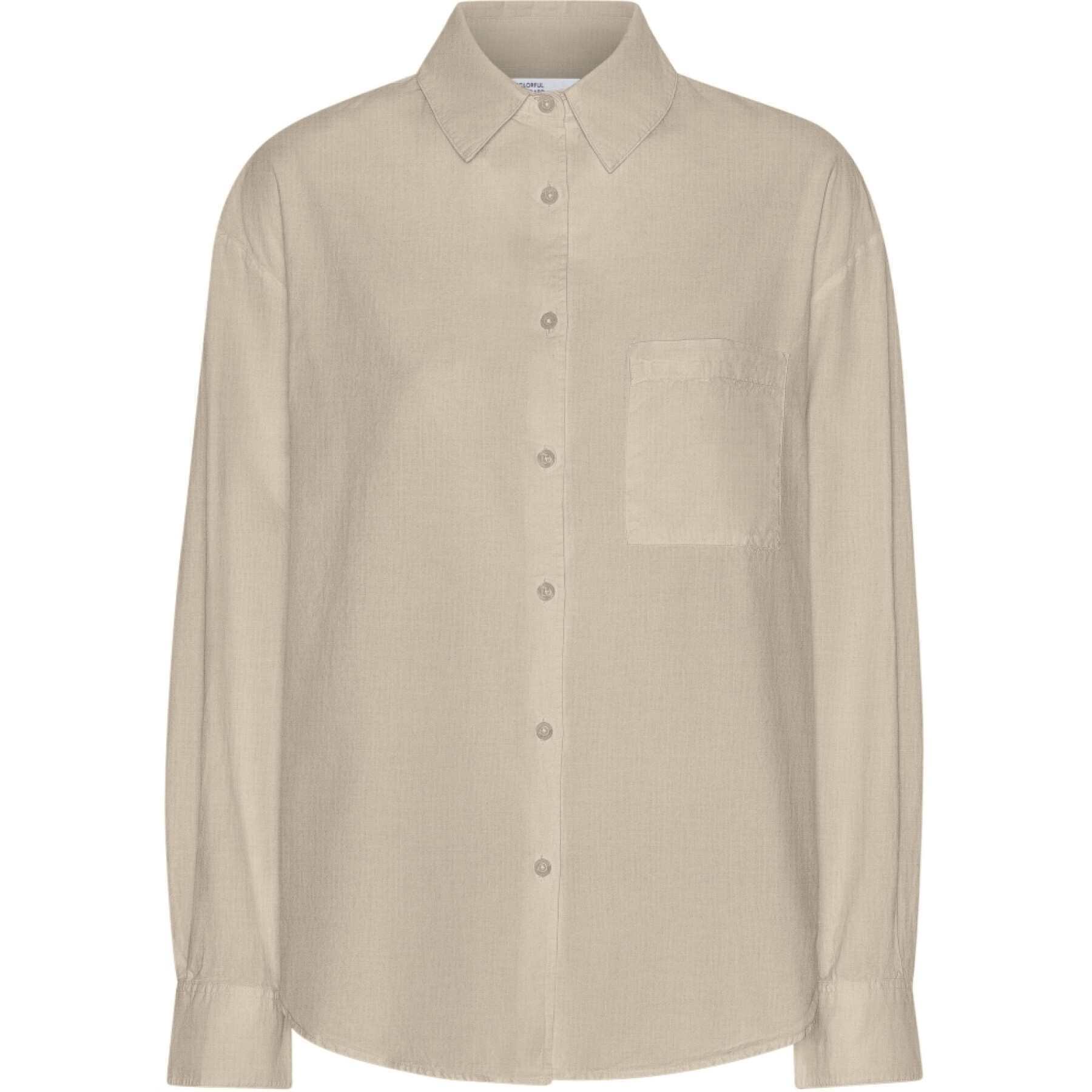 Oversize-Hemd, Damen Colorful Standard Organic Oyster Grey