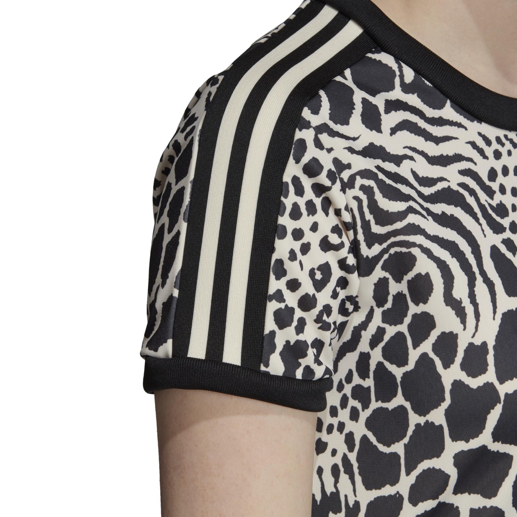 Crop T-Shirt Damen adidas Leopard