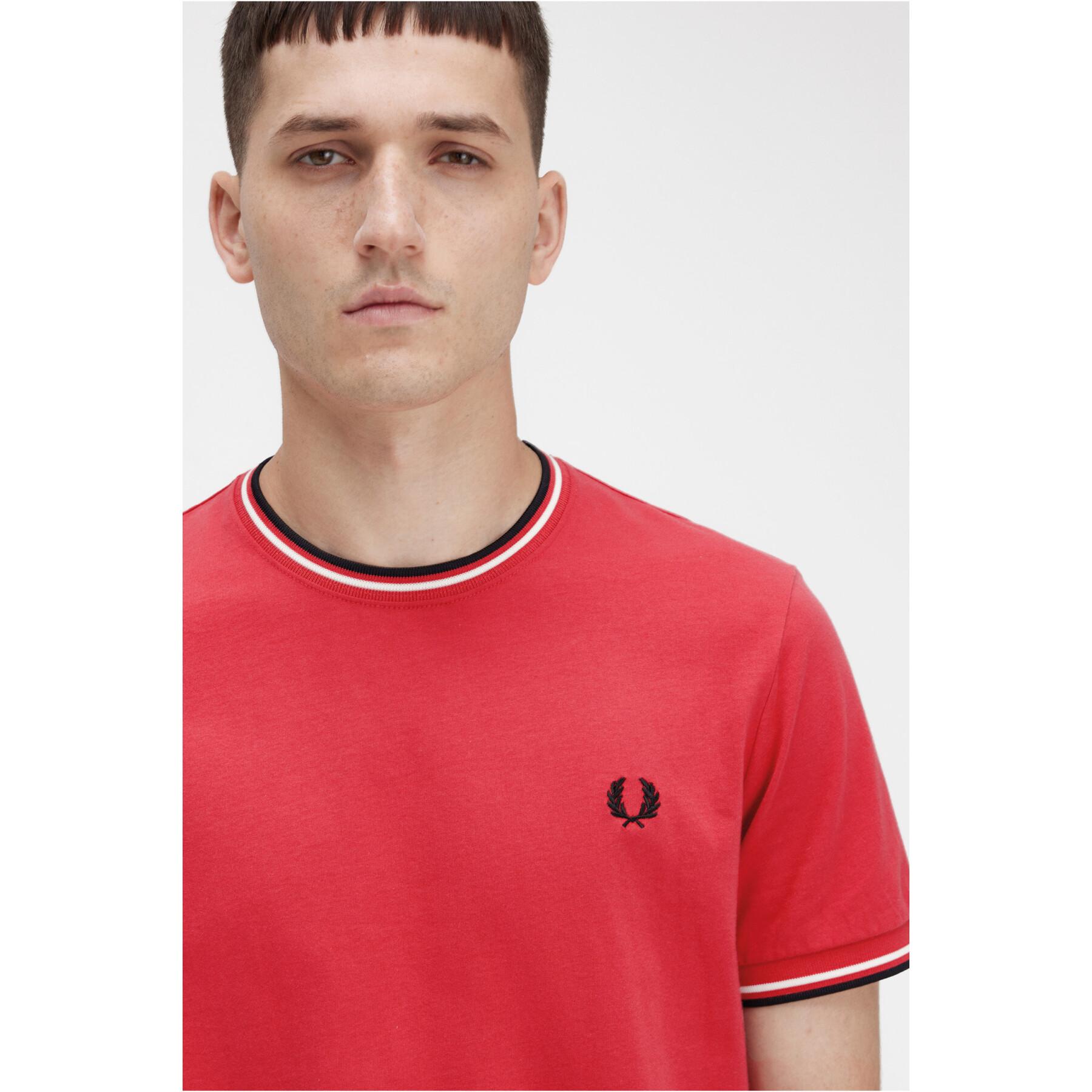 T-Shirt mit doppeltem Rand Fred Perry