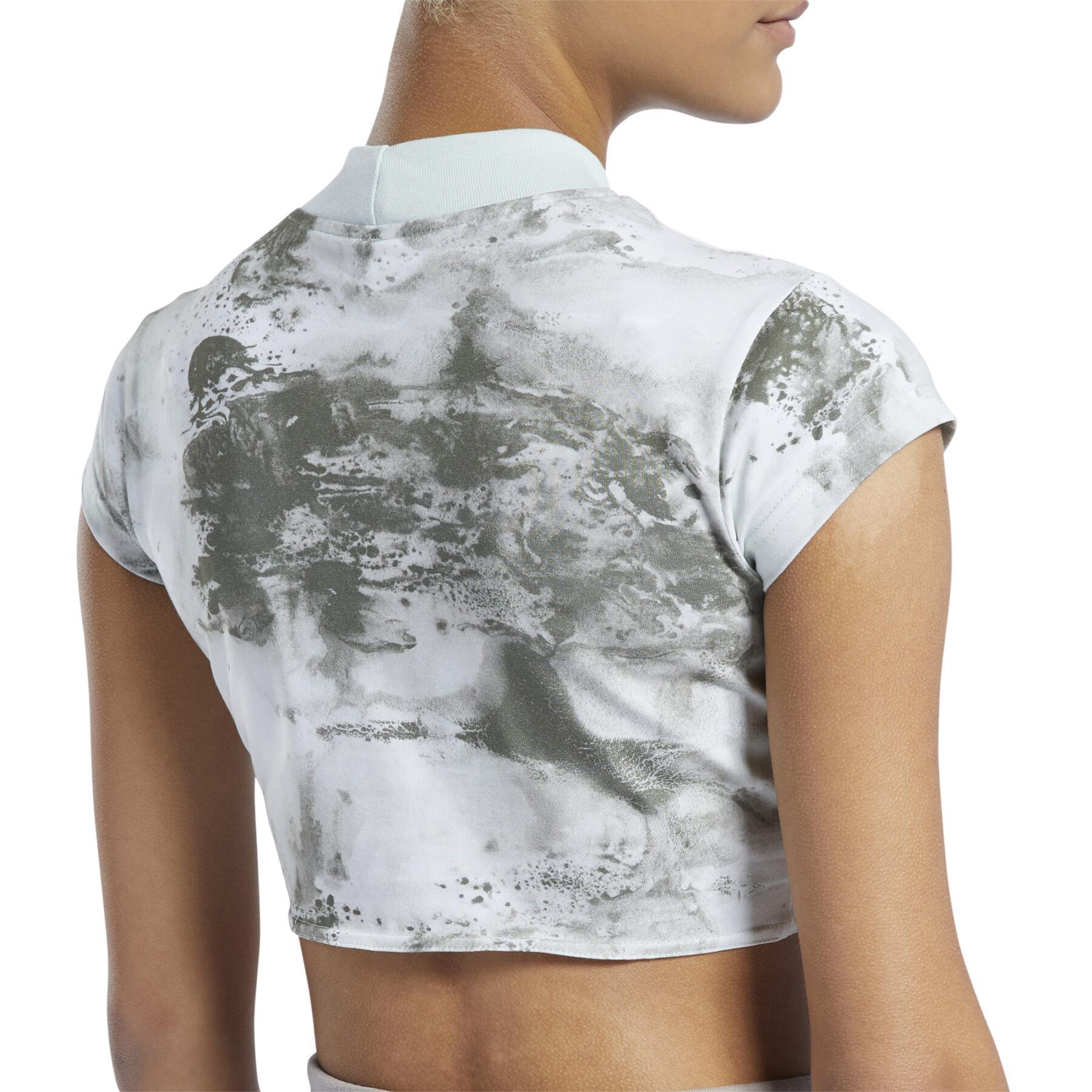 Kurzarm-T-Shirt, Damen Reebok Cloud Splatter-Print
