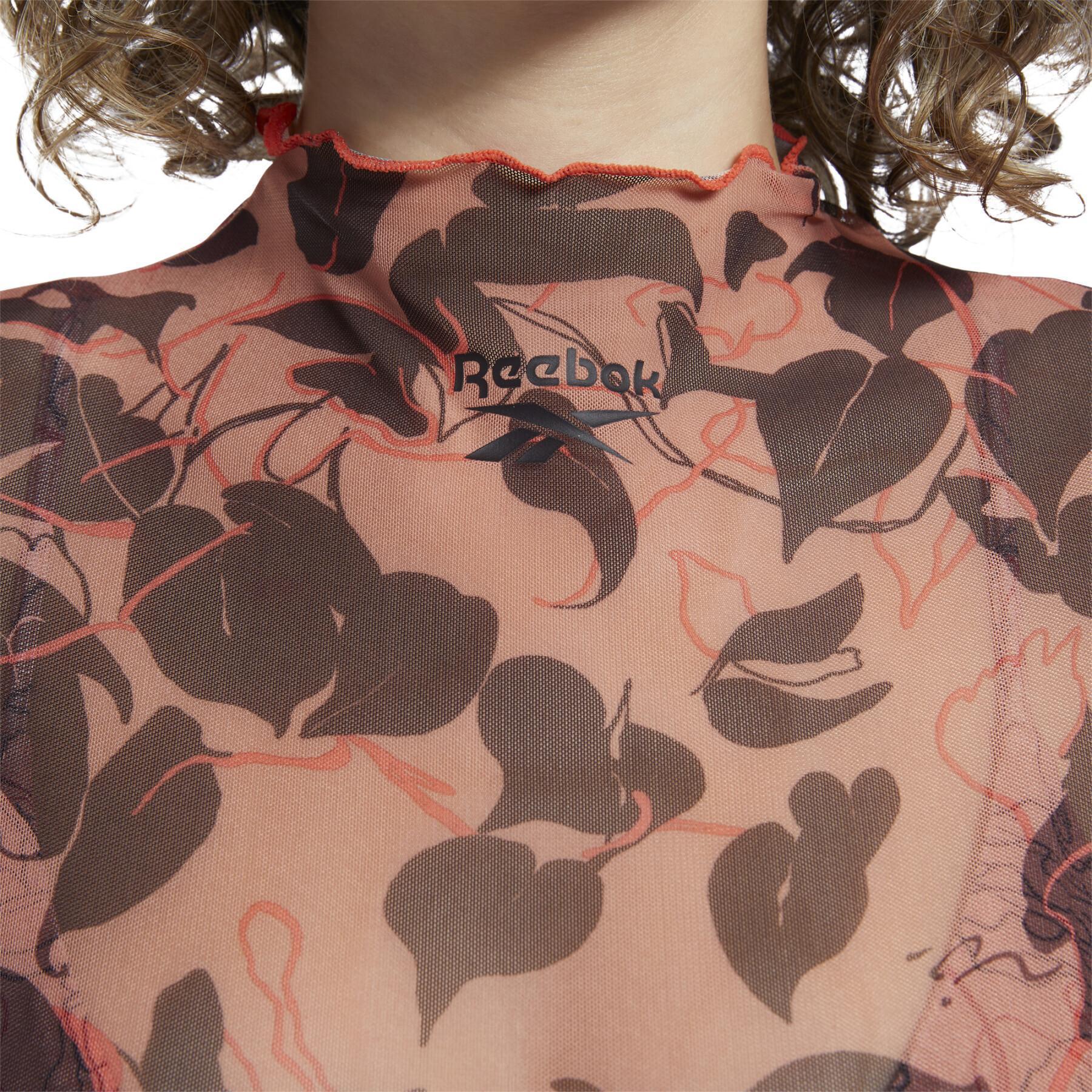 T-Shirt Frau Reebok Classics Flourishing Floral Print Mesh