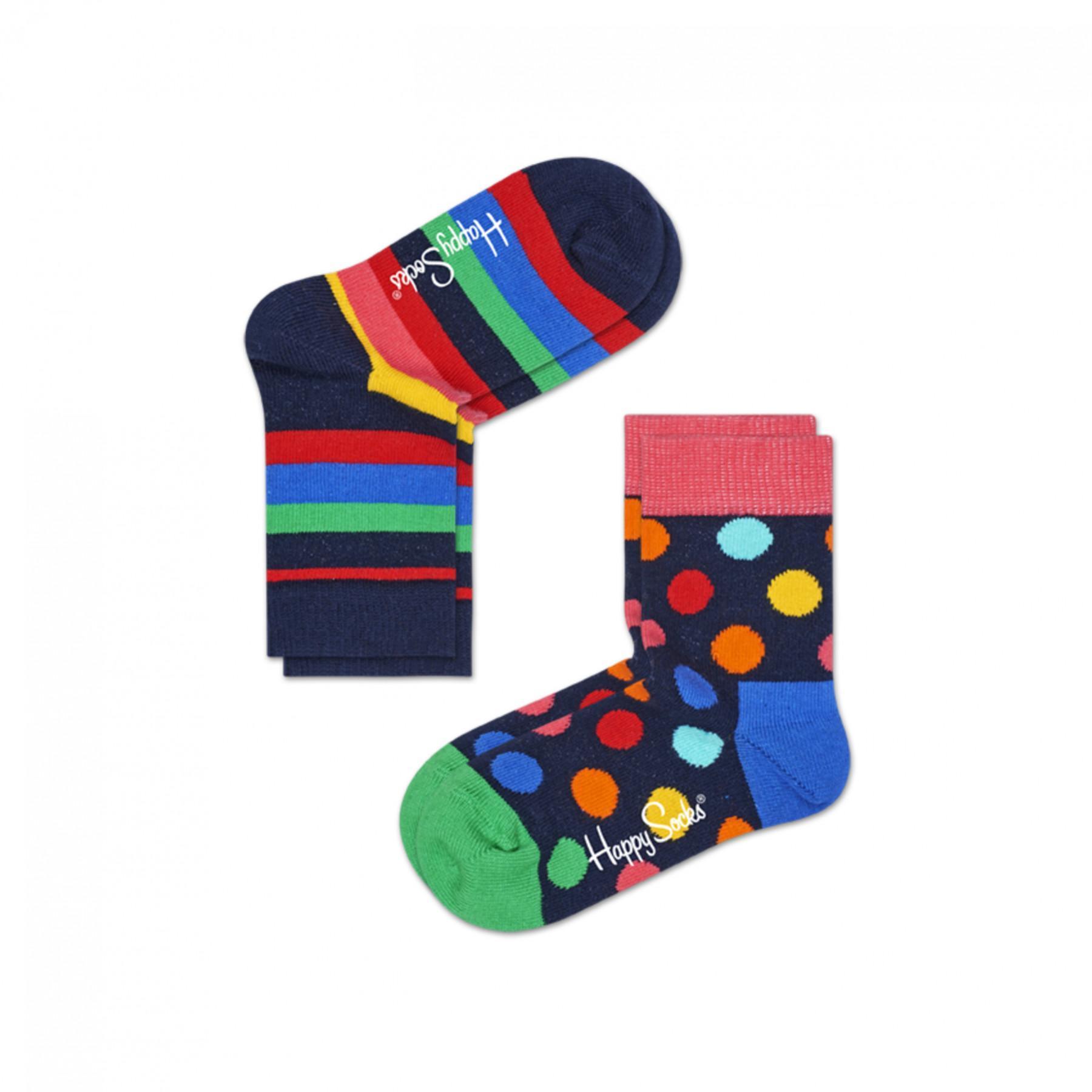 Kindersocken Happy Socks 2-pack Stripe