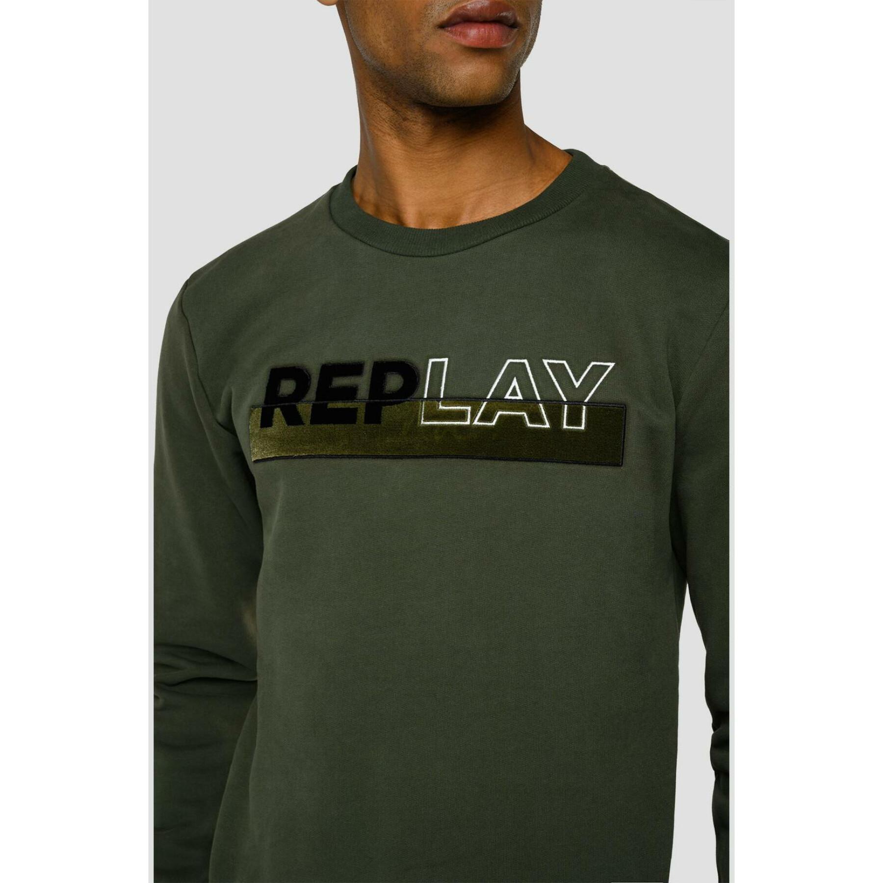 Sweatshirt mit Rundhalsausschnitt aus Baumwolle Replay