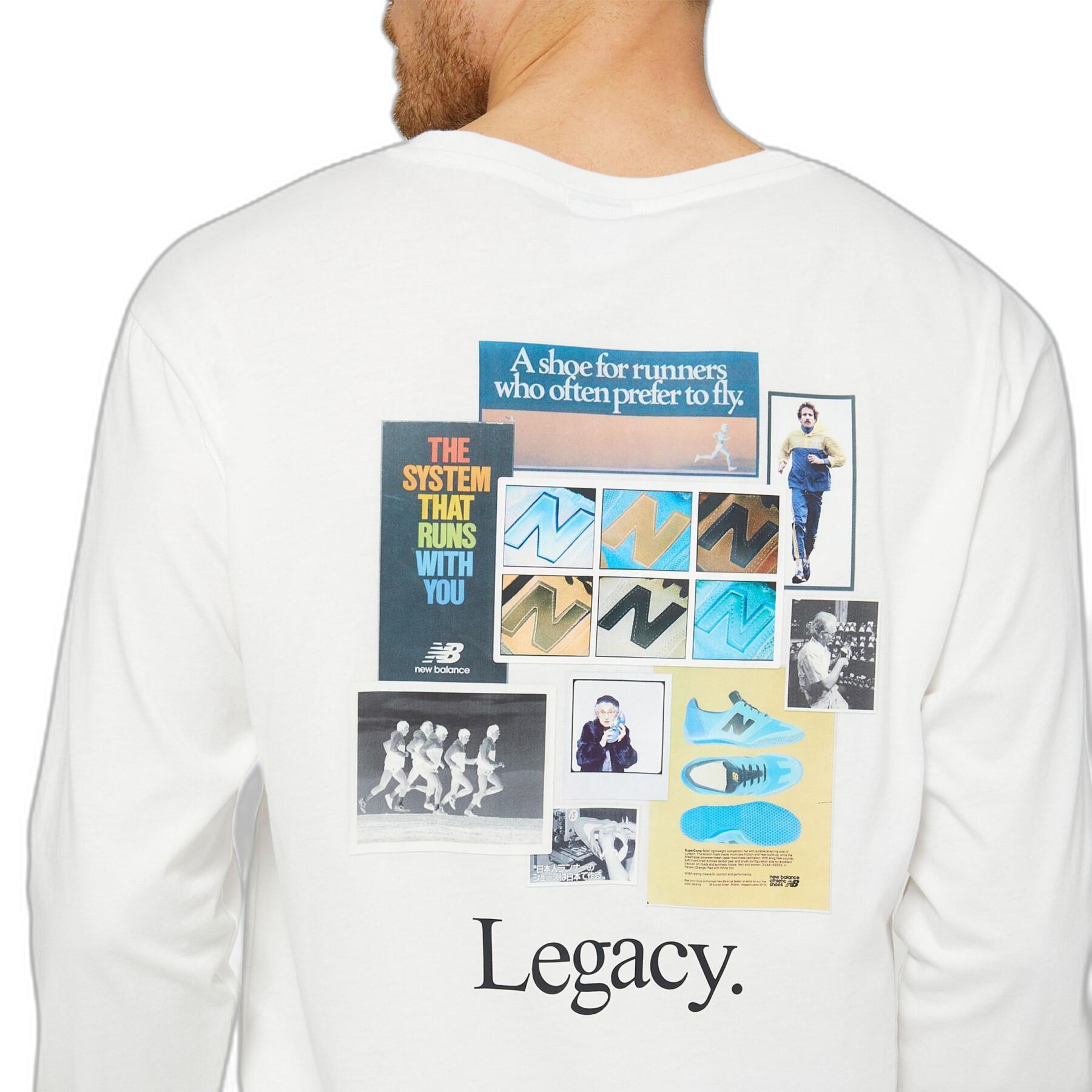 T-Shirt mit langen Ärmeln New Balance Athletics Legacies Graphic Collage