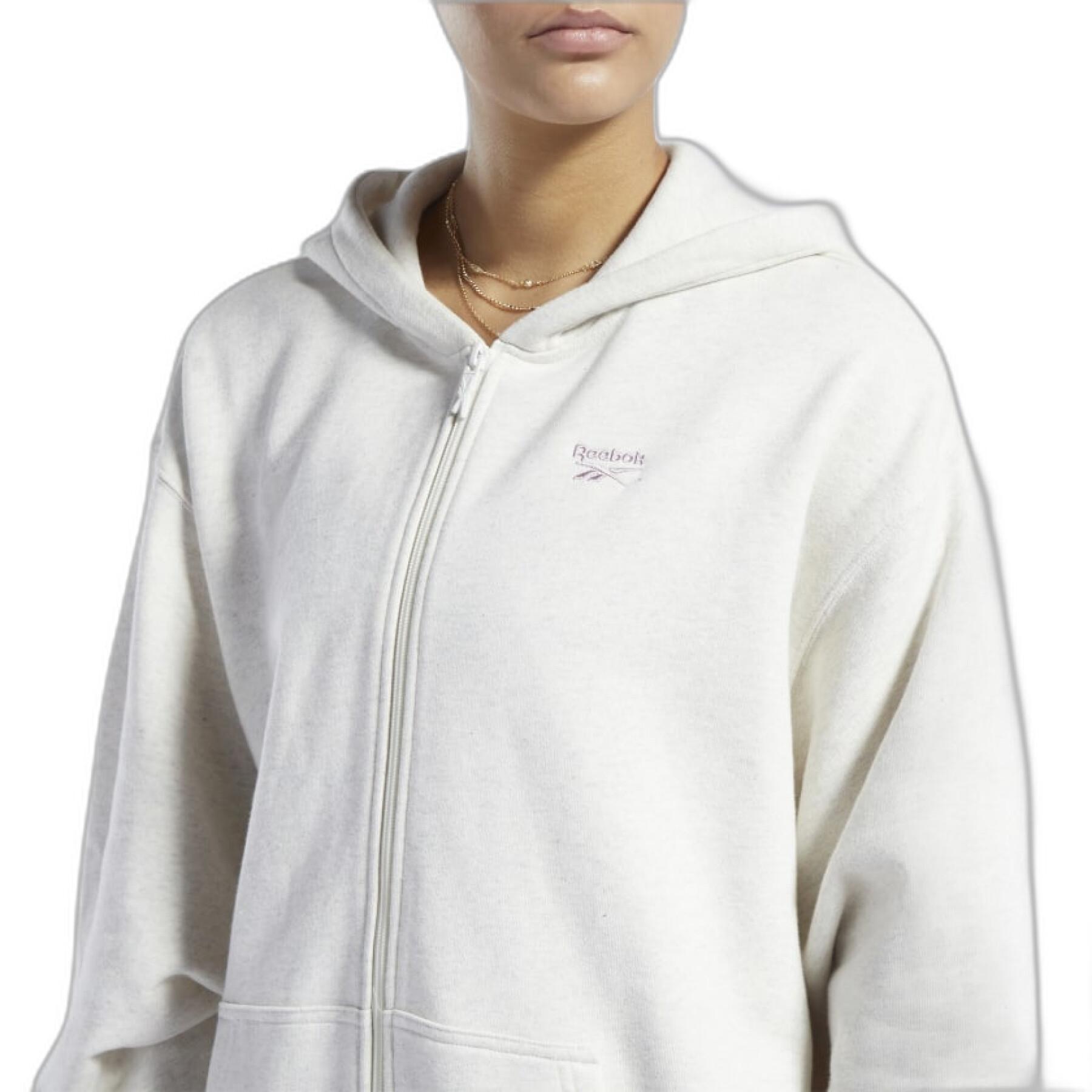 Oversizelong-Sweatshirt mit Kapuze und Reißverschluss, Damen Reebok Classics