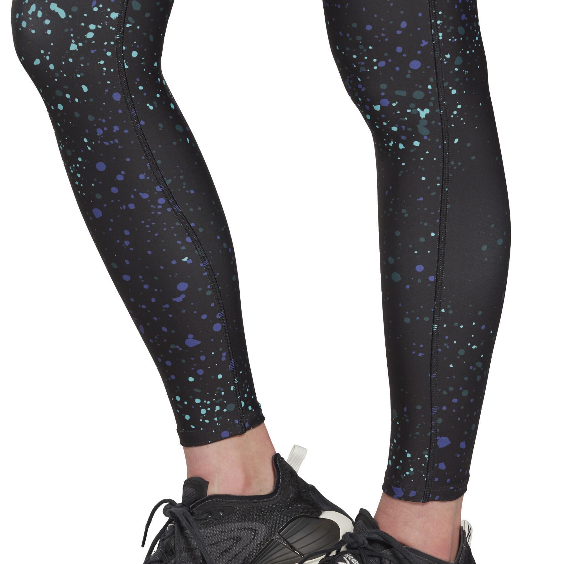 Leggings für Frauen Reebok Lux 2.0 Multi-Colored Speckle