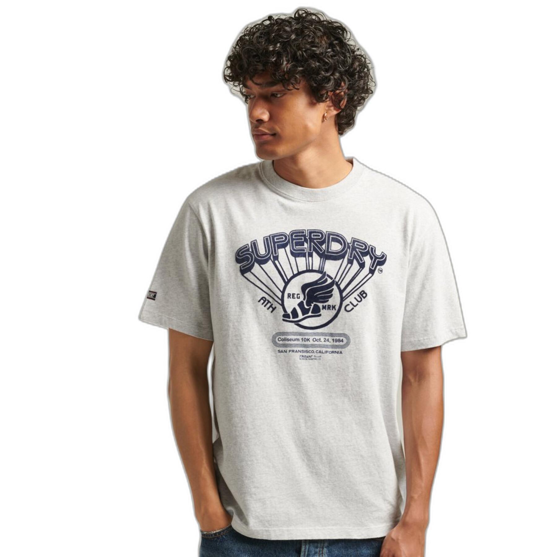 T-Shirt aus Bio-Baumwolle Superdry Vintage & Polohemden Kleidung - - Athletic Club T-Shirts - Herren