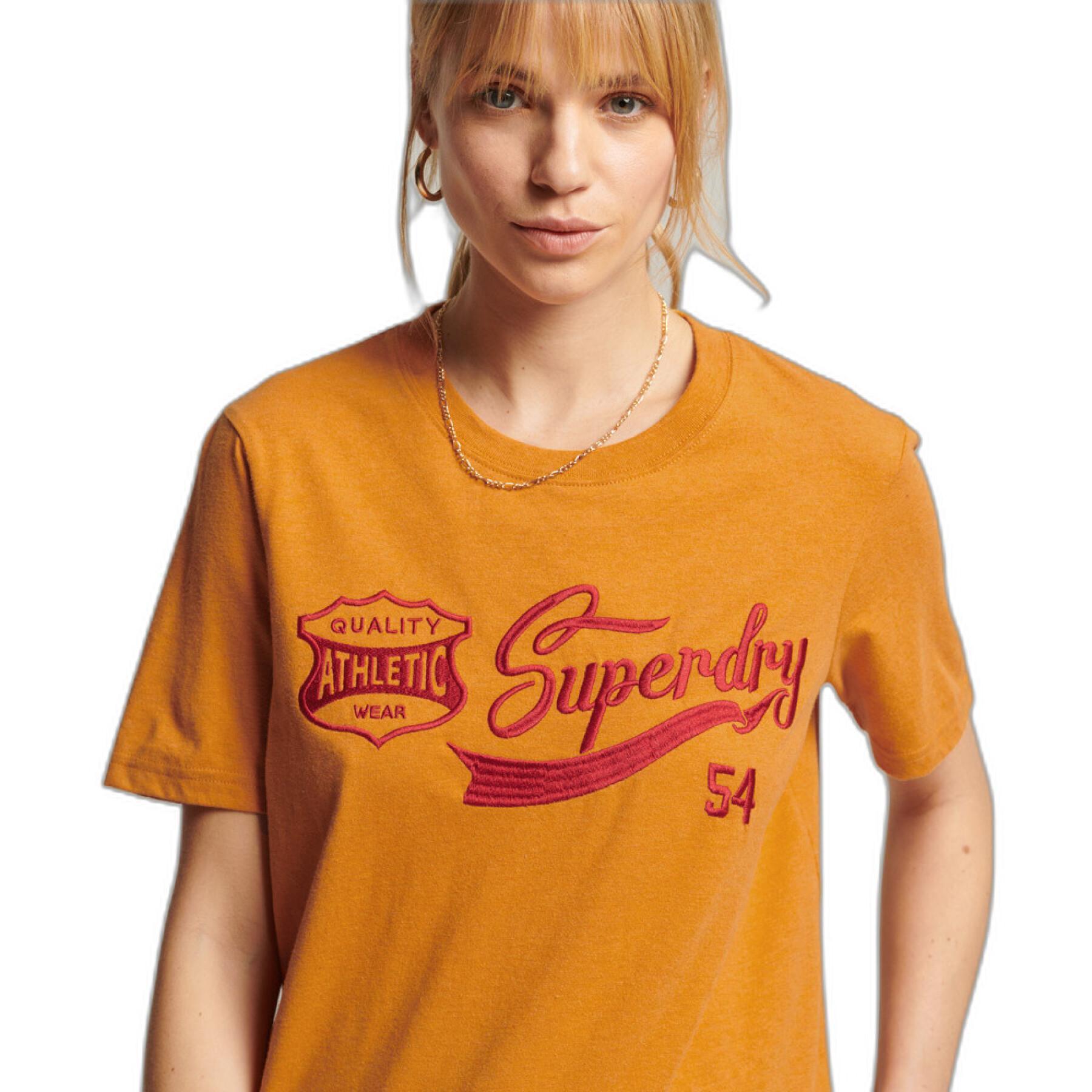 T-Shirt Frau Superdry Vintage Script Style College