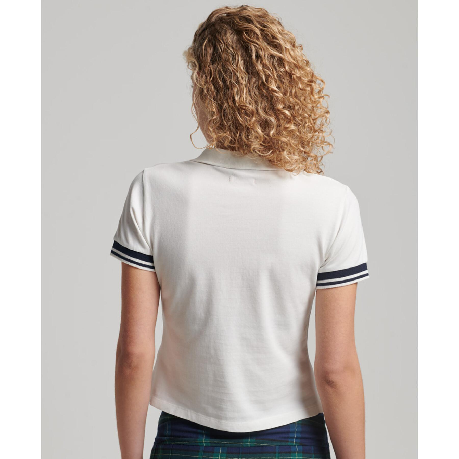 Polo-Shirt mit Reißverschluss aus Bio-Baumwolle, Damen Superdry Vintage