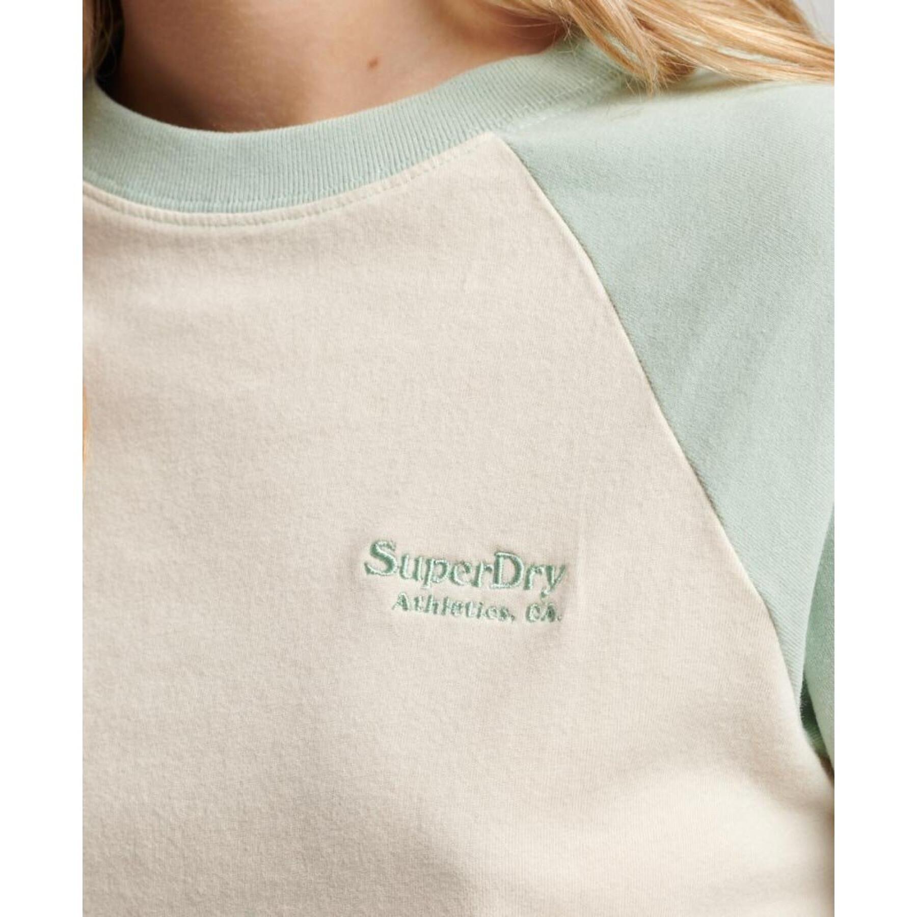 Frauen-Baseball-Sweatshirt mit Logo Superdry Essential