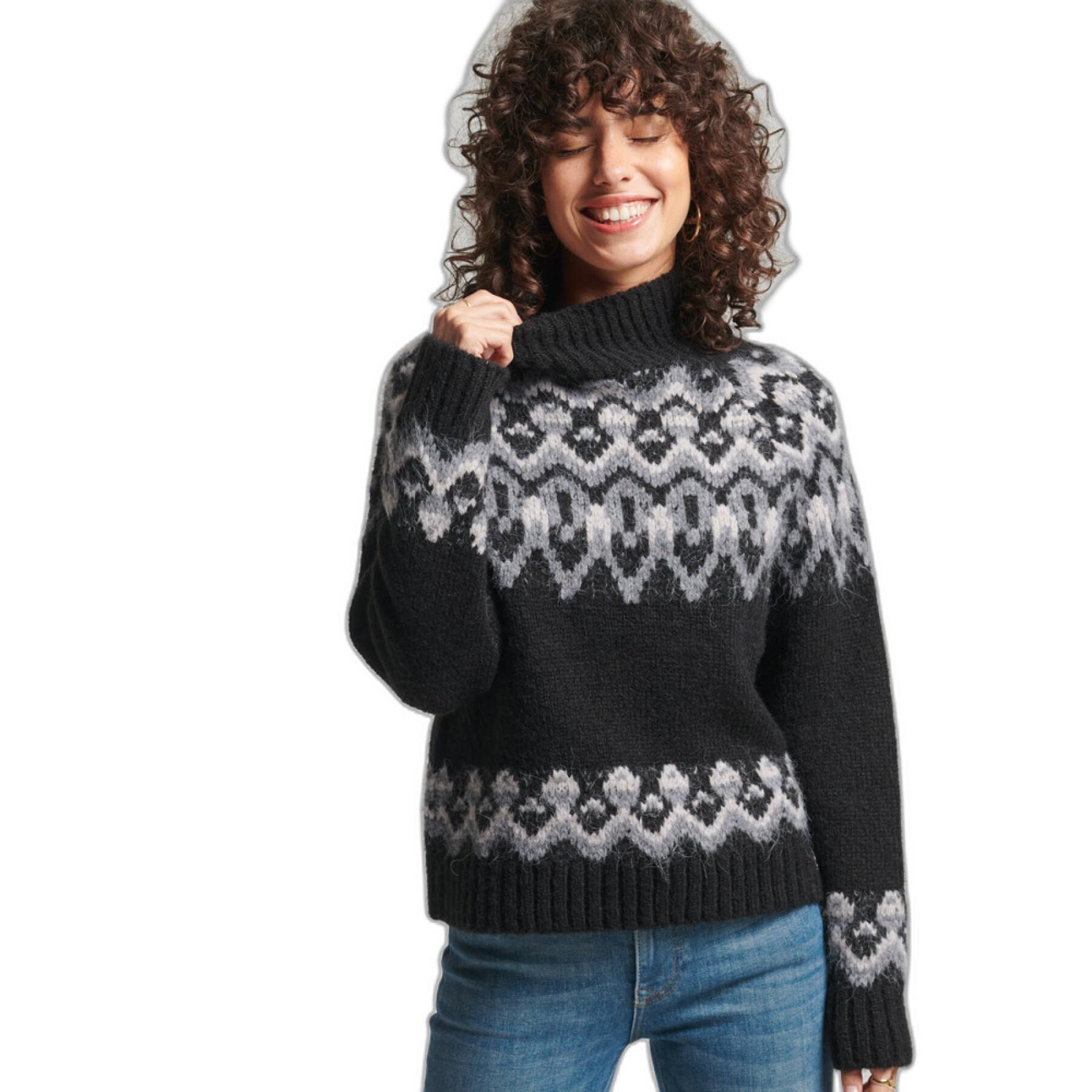 Weit geschnittener Pullover aus Jacquard für Frauen Superdry Vintage