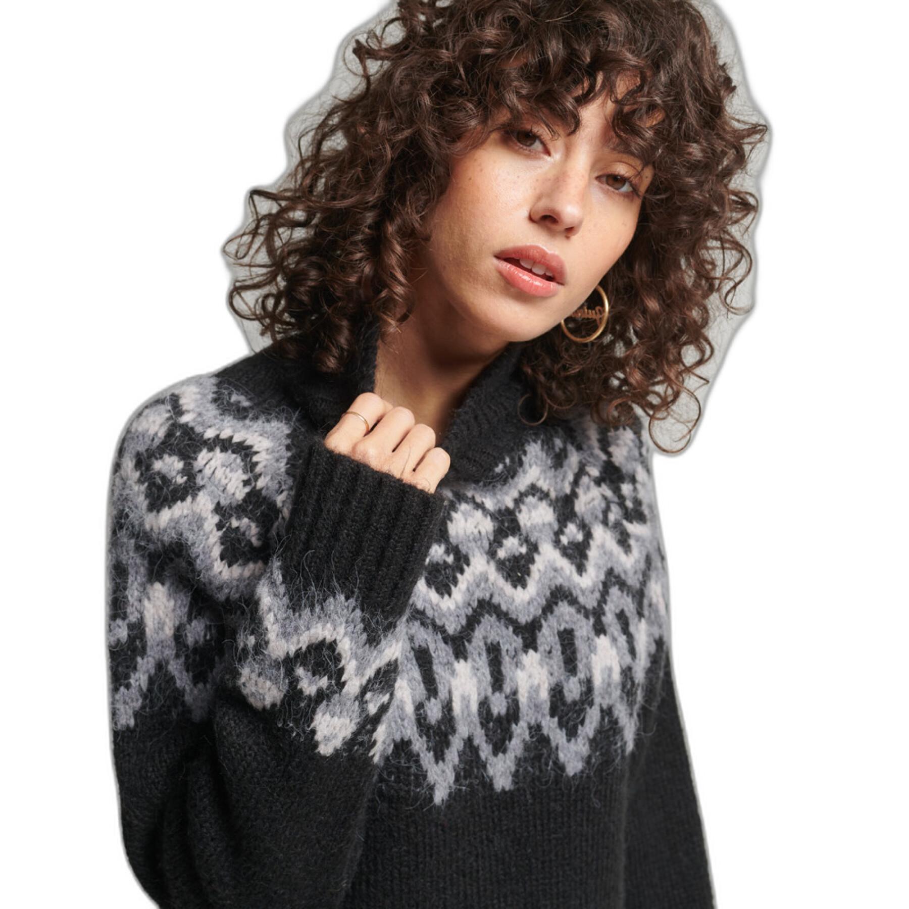 Weit geschnittener Pullover aus Jacquard für Frauen Superdry Vintage