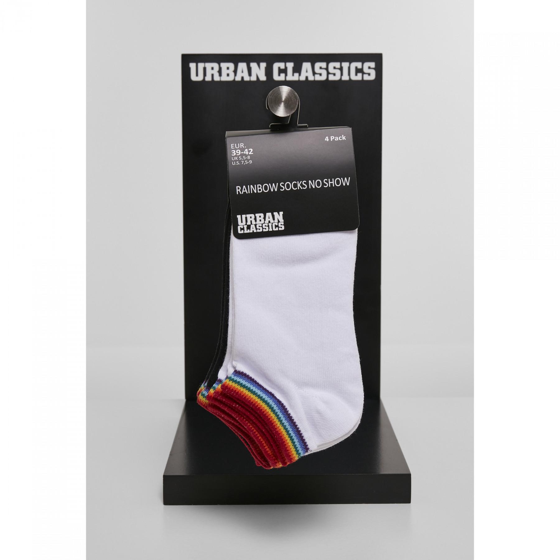 Socken Urban Classics rainbow no show (4pcs)