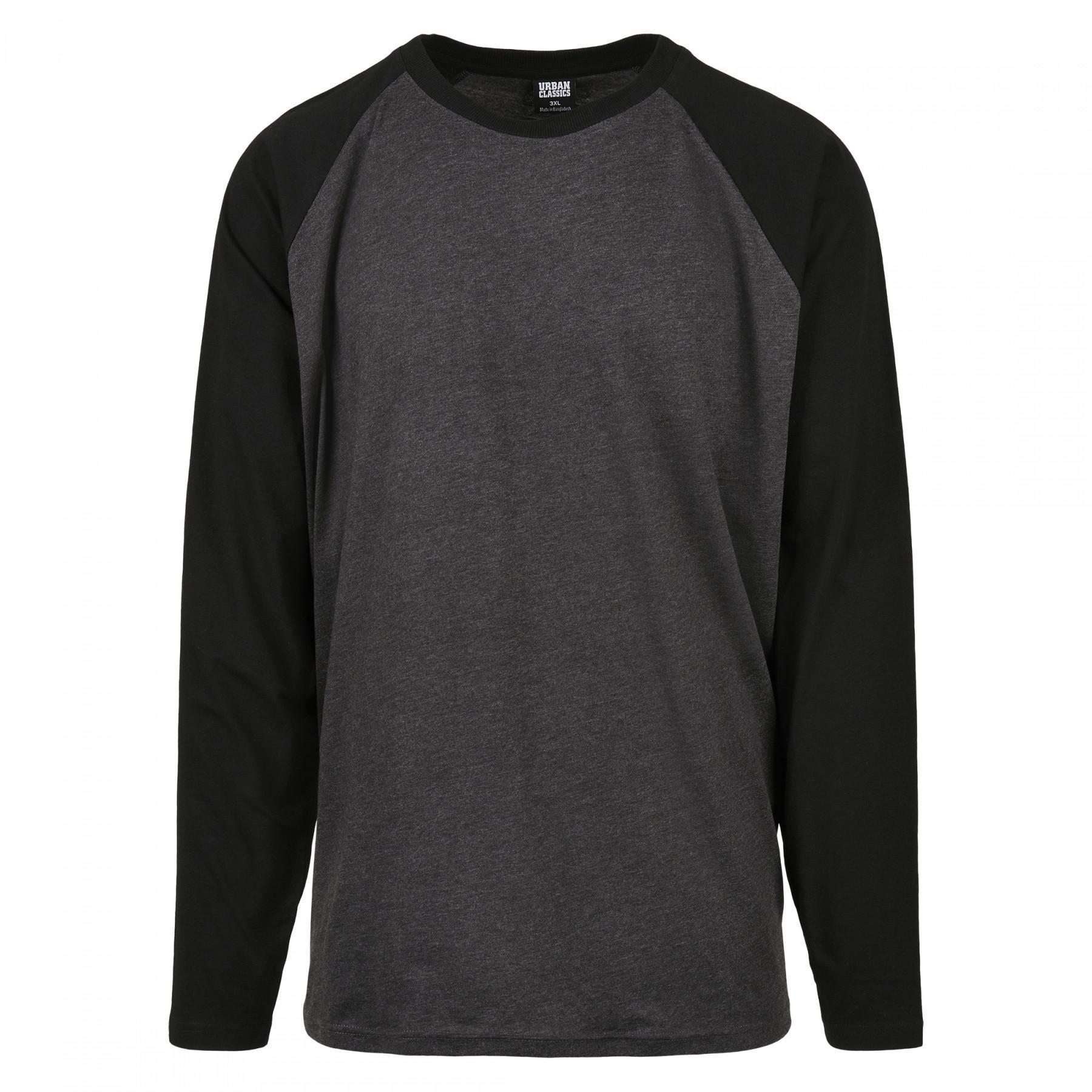Langarm-T-Shirt Urban Classics raglan contrast (grandes tailles)