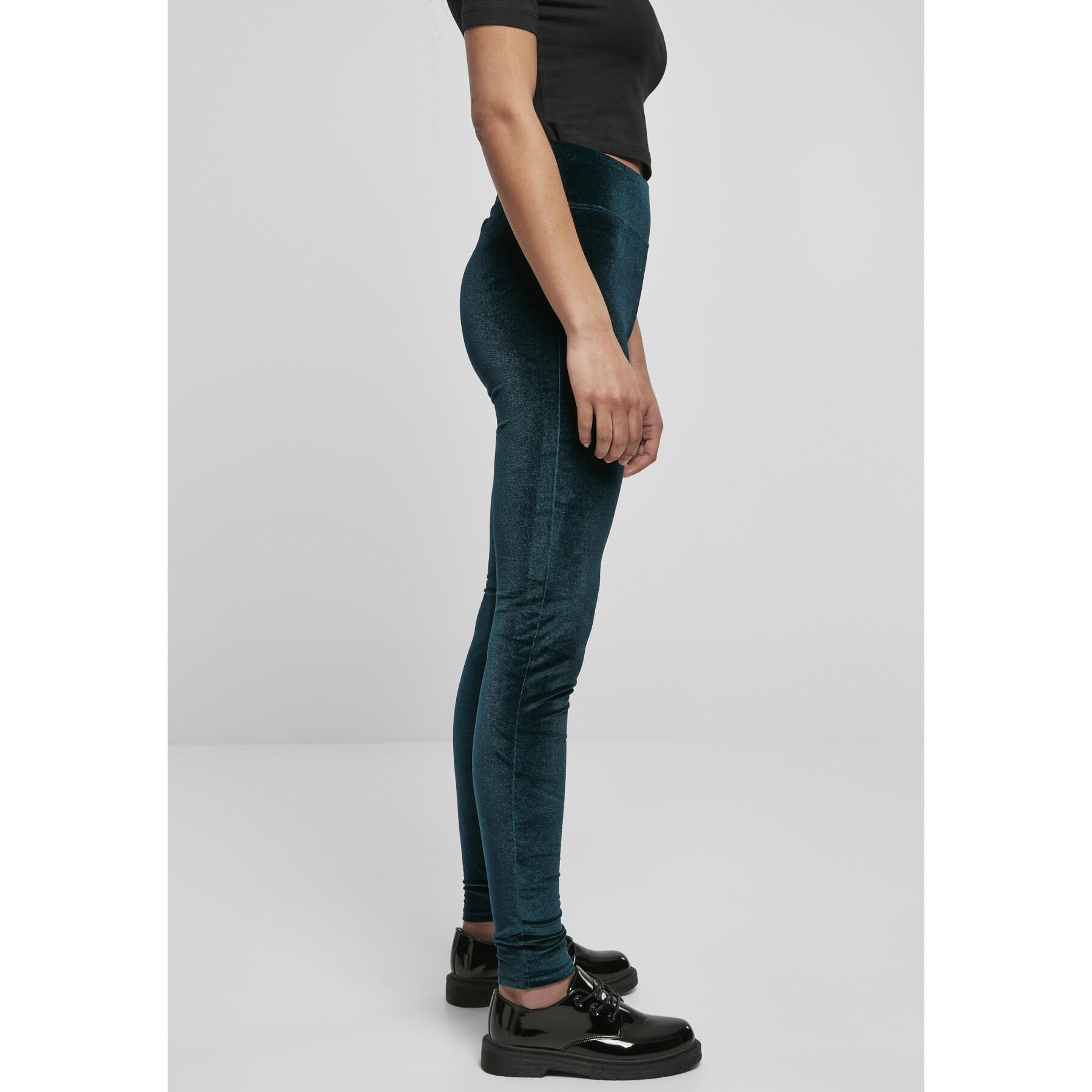 Damen-Leggings mit hoher Taille Urban Classics velvet(GT)
