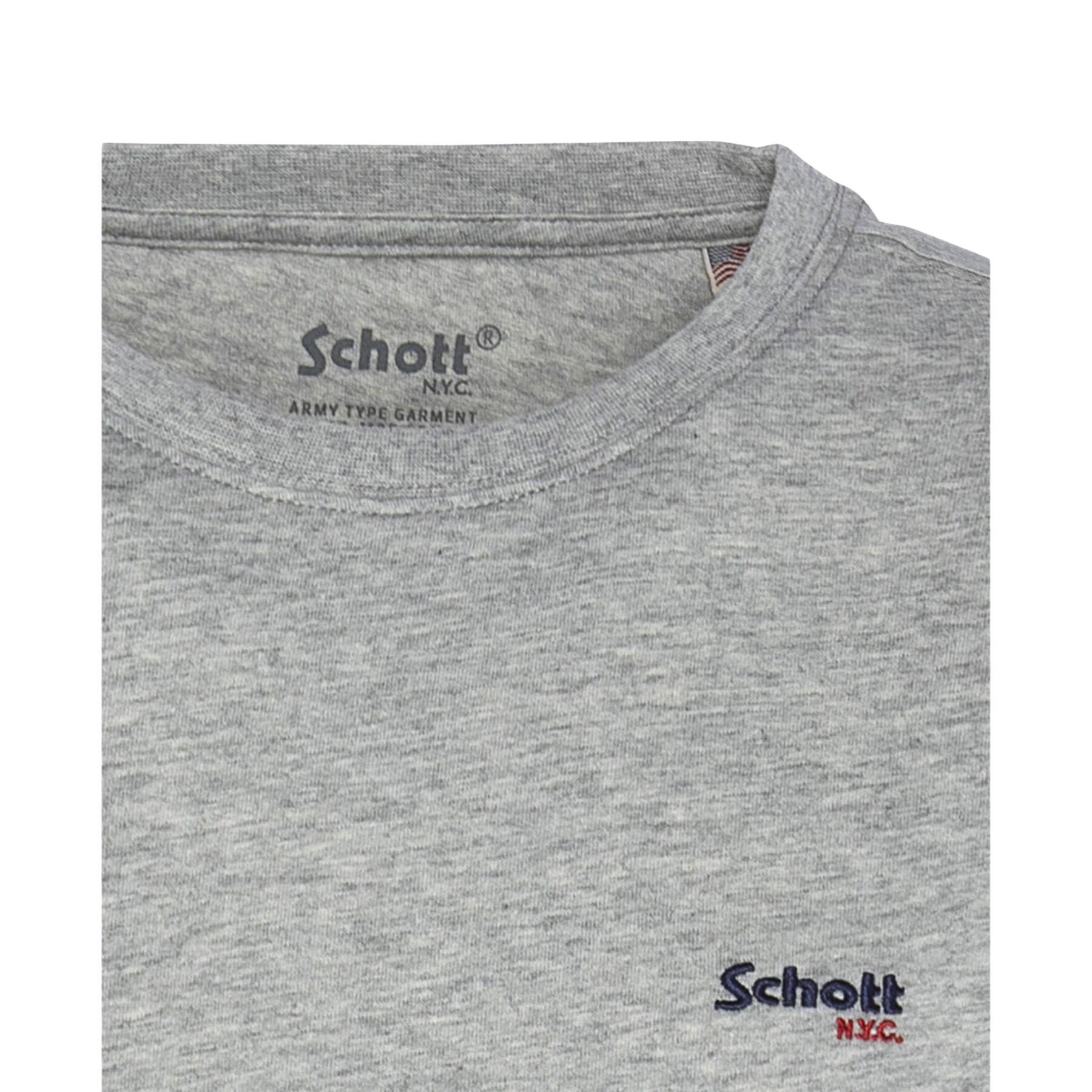 T-Shirt mit kleinem Logo Schott casual
