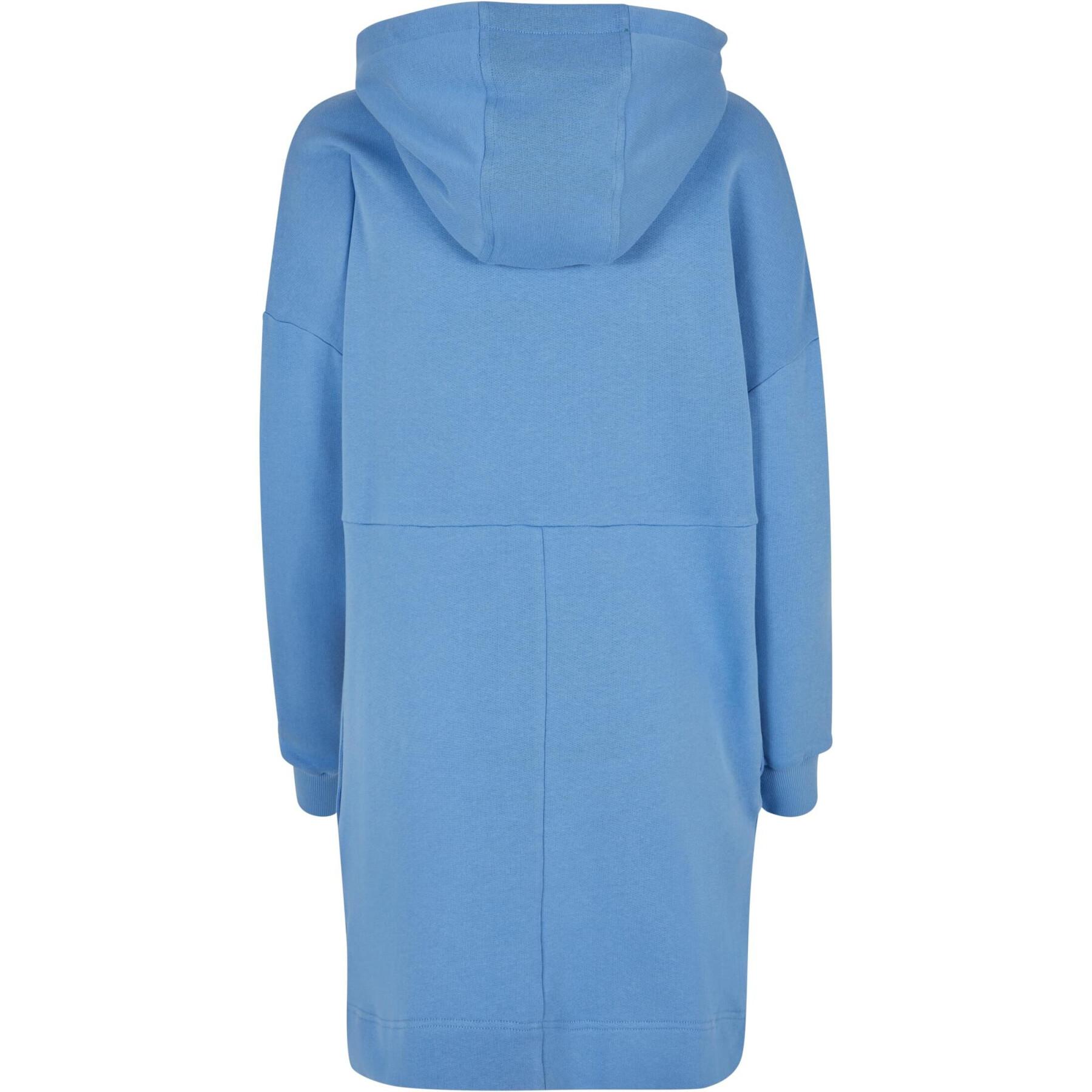 Kleid sweat à capuche oversize grandes tailles Damen Urban Classics Organic Terry