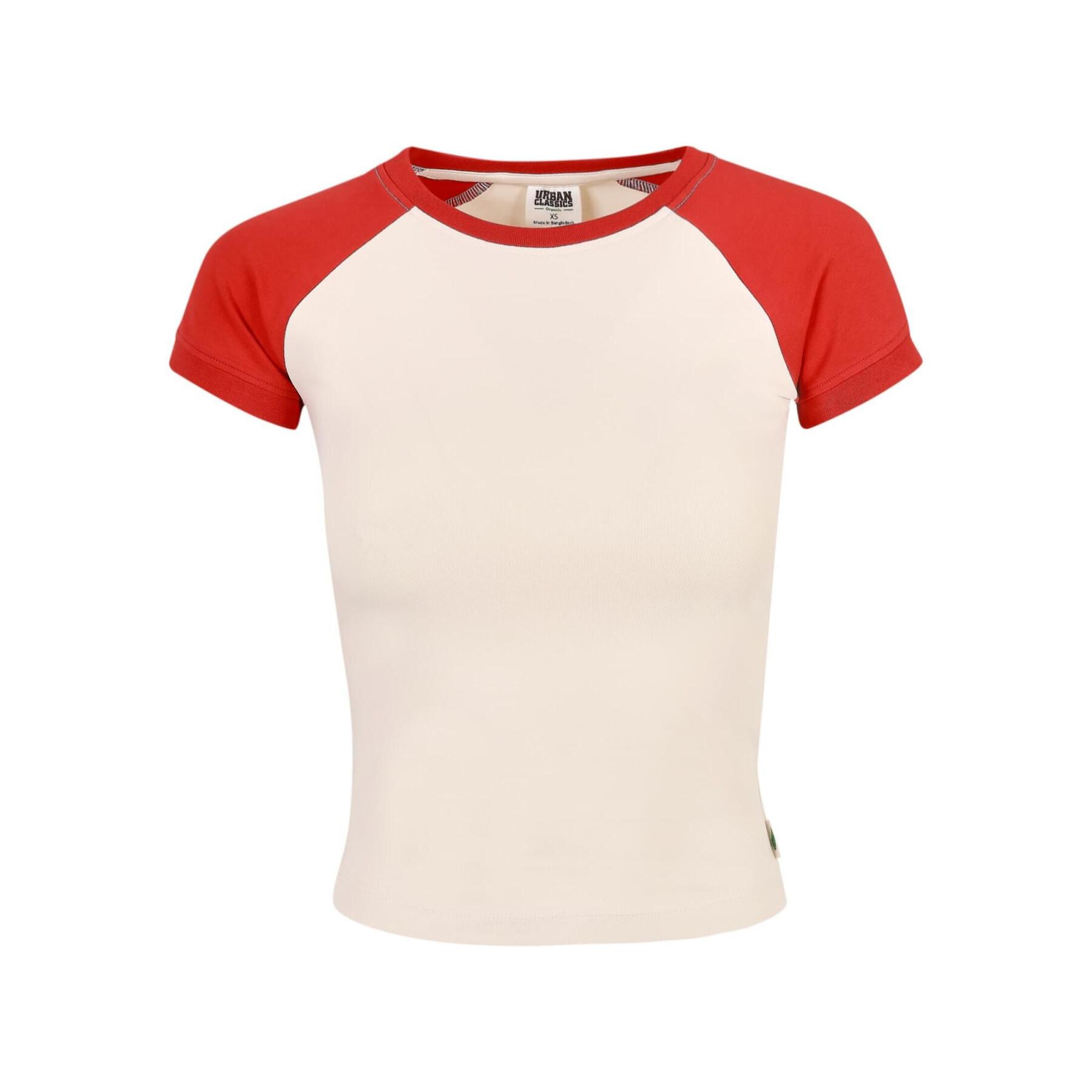Retro-Baseball-T-Shirt für Frauen Urban Classics Organic Stretch GT