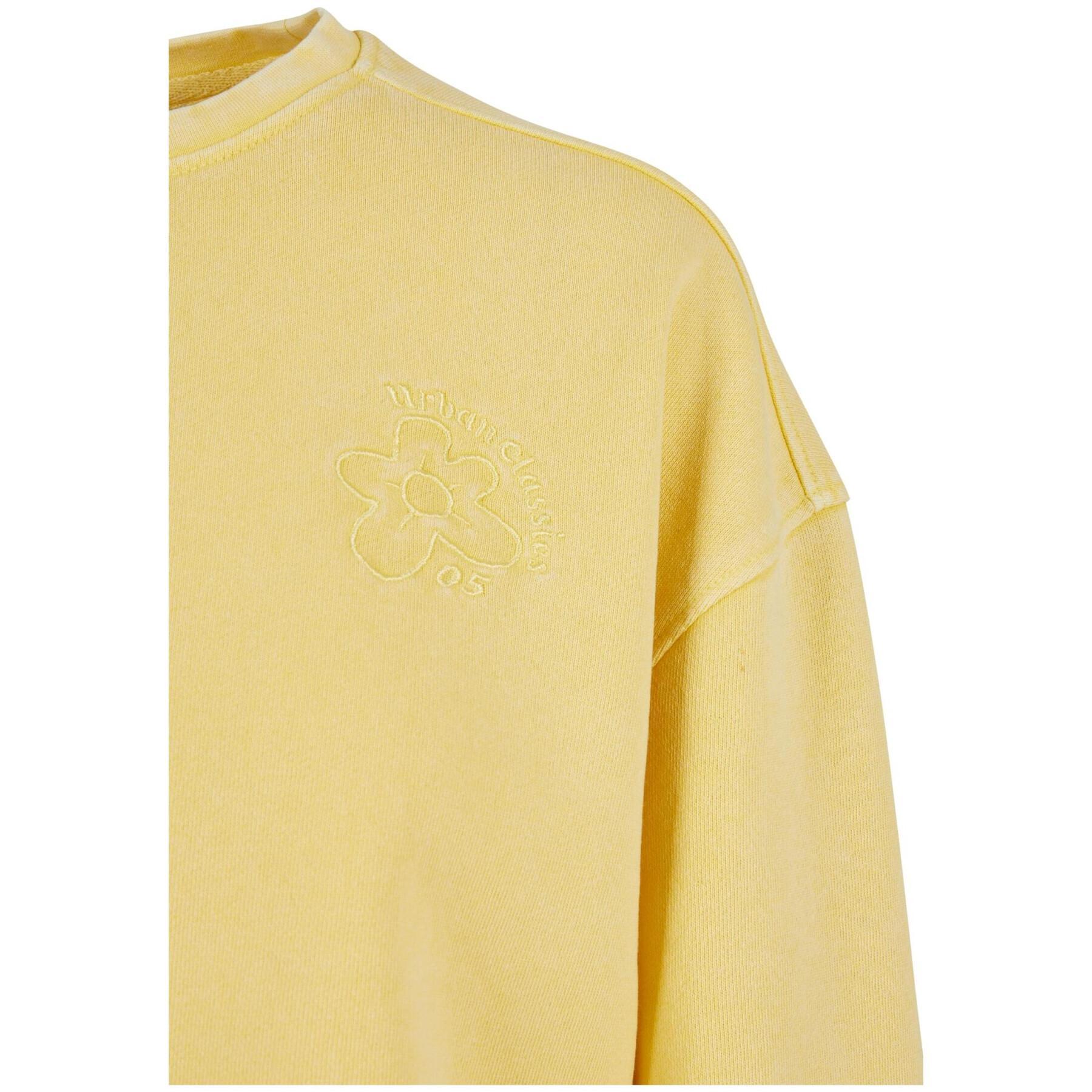 Sweatshirt crop mit blumenstickerei frau Urban Classics