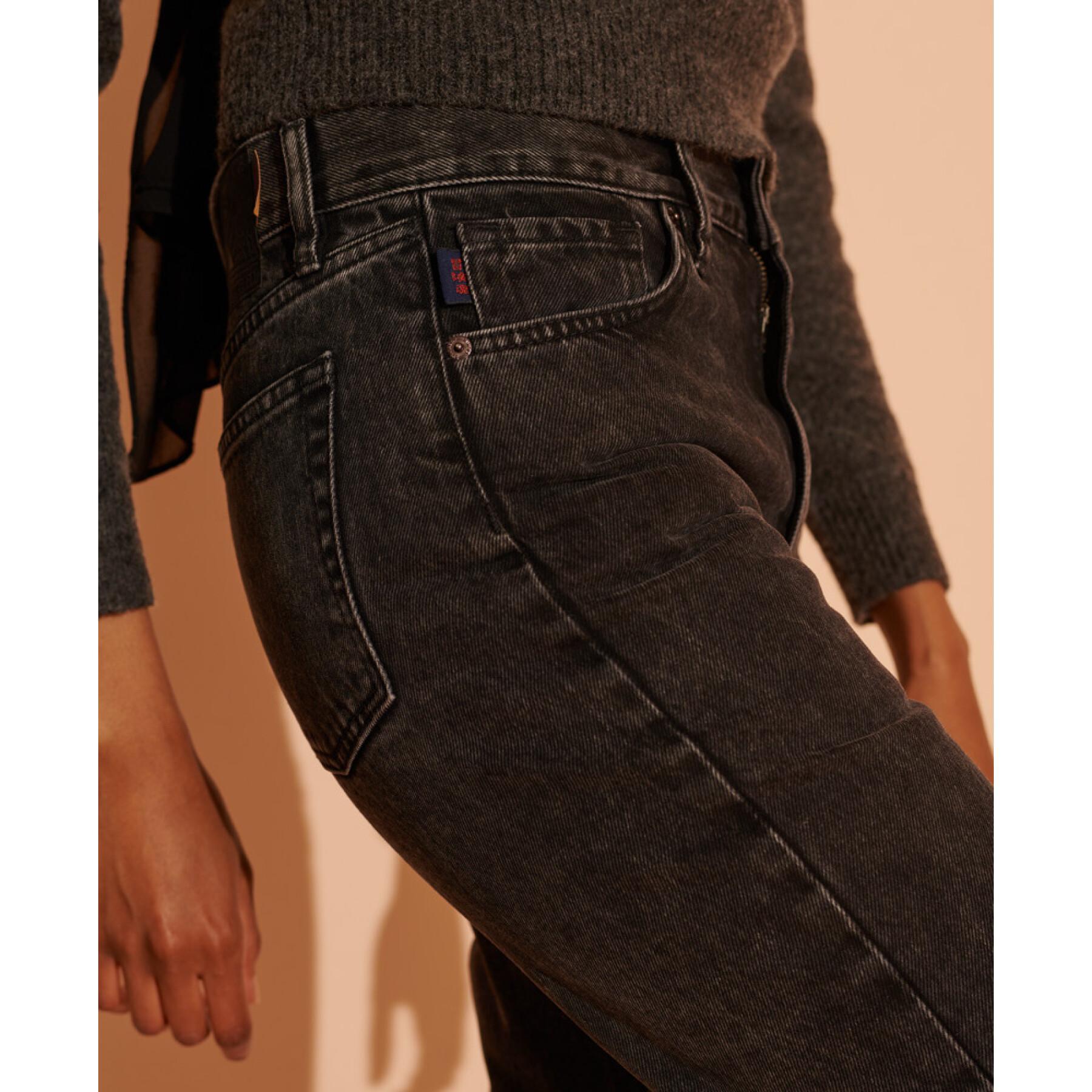 Gerade Damenjeans mit hoher Taille Superdry