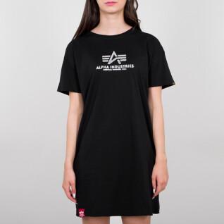 Langes Frauen-T-Shirt Alpha Industries Basic Foil Print
