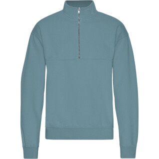Sweatshirt 1/4 Reißverschluss Colorful Standard Organic Stone Blue