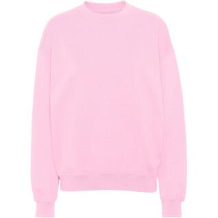 Sweatshirt mit Rundhalsausschnitt Colorful Standard Organic oversized flamingo pink
