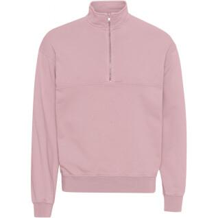 Sweatshirt 1/4 Reißverschluss Colorful Standard Organic faded pink