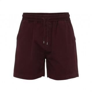 Twill-Shorts Colorful Standard Organic oxblood red