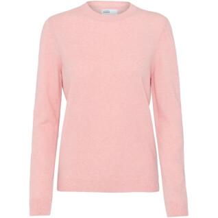 Pullover mit Rundhalsausschnitt aus Wolle, Frau Colorful Standard light merino faded pink