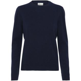 Pullover mit Rundhalsausschnitt aus Wolle, Frau Colorful Standard light merino navy blue