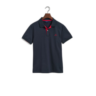 Polo-Shirt aus Baumwollpiqué mit kontrastierendem Kragen Gant Rugger