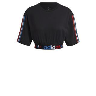 Damen-T-Shirt adidas Originals Adicolor Primeblue Tricolor Cropped