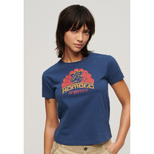 Eng anliegendes T-Shirt, Damen Superdry X Komodo Ganesh