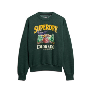 Sweatshirt mit Rundhalsausschnitt und Motiv, Damen Superdry Travel Souvenir