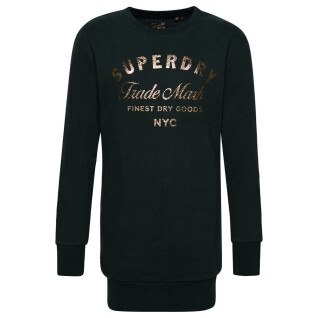 Sweatshirtkleid aus Jersey mit Metallic-Logo, Damen Superdry Luxe