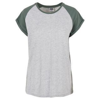 Frauen-T-Shirt Urban Classics contrast raglan (Grandes tailles)