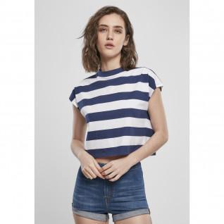 Frauen-T-Shirt Urban Classics stripe Shorts