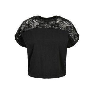 T-Shirt mit kurzen Ärmeln, Oversize, Damen Urban Classics Lace