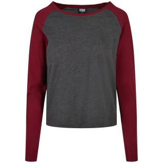 Langarm-T-Shirt für Frauen Urban Classics contrast raglan (GT)